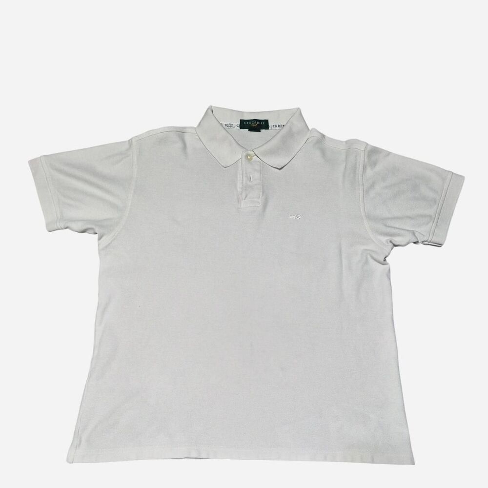 Crocodile Men's White Polo-shirts Size M